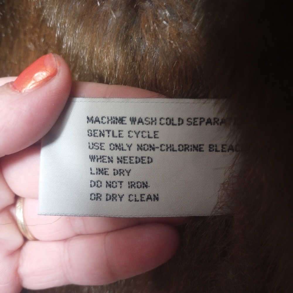 Marvin Richards Blue Jean Jacket with Brown Faux Fur Trim - Picture 3 of 7